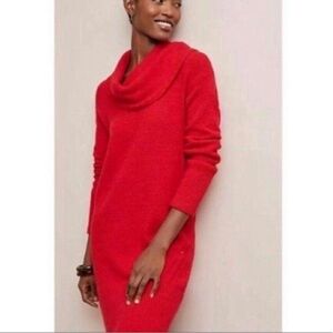 NWT ANTHROPOLOGIE Sonoran Sweater Midi Dress Red Small